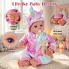 image:imageBABESIDE 17 Inch Reborn Baby Doll Girl Unicorn Outfit with Blue Eyes