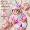 image:imageBABESIDE 17 Inch Reborn Baby Doll Girl Unicorn Outfit with Blue Eyes