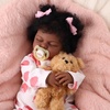 image:imageBABESIDE 20inch Black Reborn Baby Dolls Curly Hair Realistic Doll Girl