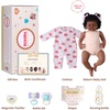 image:imageBABESIDE 20inch Black Reborn Baby Dolls Curly Hair Realistic Doll Girl