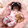 image:imageBABESIDE 20inch Black Reborn Baby Dolls Curly Hair Realistic Doll Girl