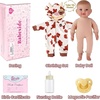 image:imageBABESIDE Baby Doll 15 Inch Realistic Baby Doll with Strawberry Cow Outfit