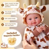 image:imageBABESIDE Baby Doll 15 Inch Realistic Baby Doll with Strawberry Cow Outfit