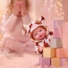 image:imageBABESIDE Baby Doll 15 Inch Realistic Baby Doll with Strawberry Cow Outfit