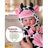 image:imageBABESIDE Baby Doll 17inch Large Realistic Soft Baby Doll with Vest OutfitBlack  White Cow Print