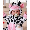 image:imageBABESIDE Baby Doll 17inch Large Realistic Soft Baby Doll with Vest OutfitBlack  White Cow Print