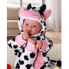image:imageBABESIDE Baby Doll 17inch Large Realistic Soft Baby Doll with Vest OutfitBlack  White Cow Print