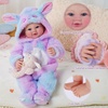 image:imageBABESIDE Baby Doll 17inch Large Realistic Soft Baby Doll with Vest OutfitRainbow