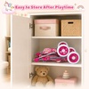 image:imageBABESIDE Baby Doll Stroller with Storage Basket 10 Pcs Doll Accessories