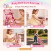 image:imageBABESIDE Baby Doll Stroller with Storage Basket 10 Pcs Doll Accessories