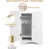 image:imageWooden Baby Dolls Closet with 10 Hangers amp Shelf 1216 Inch Doll Wardrobe for Baby Doll Clothes Storage Magnetic Closure amp Easy Assembly Baby Doll Accessories Furniture1216 Inch