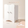 image:imageWooden Baby Dolls Closet with 10 Hangers amp Shelf 1216 Inch Doll Wardrobe for Baby Doll Clothes Storage Magnetic Closure amp Easy Assembly Baby Doll Accessories Furniture1218 Inch