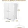 image:imageWooden Baby Dolls Closet with 10 Hangers amp Shelf 1216 Inch Doll Wardrobe for Baby Doll Clothes Storage Magnetic Closure amp Easy Assembly Baby Doll Accessories Furniture1216 Inch