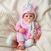 image:imageBABESIDE 17 Inch Reborn Baby Doll Girl Unicorn Outfit with Blue Eyes