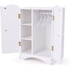 image:imageWooden Baby Dolls Closet with 10 Hangers amp Shelf 1216 Inch Doll Wardrobe for Baby Doll Clothes Storage Magnetic Closure amp Easy Assembly Baby Doll Accessories Furniture1218 Inch