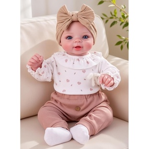 image:imageBABESIDE 17 Inch Realistic Baby Doll Reborn Girl Blue Eyes Set