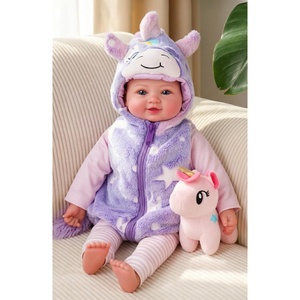 image:imageBABESIDE Baby Doll 17inch Large Realistic Soft Baby Doll with Vest OutfitLavender Star Unicorn