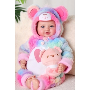 image:imageBABESIDE Baby Doll 17inch Large Realistic Soft Baby Doll with Vest OutfitWhite