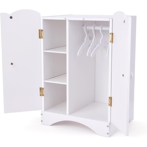 image:imageWooden Baby Dolls Closet with 10 Hangers amp Shelf 1216 Inch Doll Wardrobe for Baby Doll Clothes Storage Magnetic Closure amp Easy Assembly Baby Doll Accessories Furniture1218 Inch
