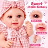 image:imageBABESIDE 12 Baby Doll Set with 2 Outfits Feeding Accessories amp Pacifier