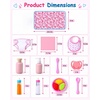 image:imageBABESIDE 13 Pcs Baby Doll Diaper Bag 1215 Inch Baby Doll Accessories Set Pretend Play Gift for Girls Ages 3