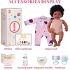 image:imageBABESIDE Black Reborn Baby Dolls 17 Inch Realistic Baby Girl Soft Body