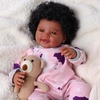 image:imageBABESIDE Black Reborn Baby Dolls 17 Inch Realistic Baby Girl Soft Body