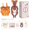 image:imageBABESIDE Silicone Baby Doll 16 Inch Black Weighted Realistic Baby Doll