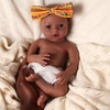 image:imageBABESIDE Silicone Baby Doll 16 Inch Black Weighted Realistic Baby Doll