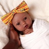 image:imageBABESIDE Silicone Baby Doll 16 Inch Black Weighted Realistic Baby Doll
