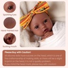 image:imageBABESIDE Silicone Baby Doll 16 Inch Black Weighted Realistic Baby Doll