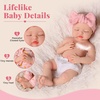 image:imageBABESIDE Silicone Baby Doll 16 Inch Reborn Baby Dolls Silicone Full BodyWhite