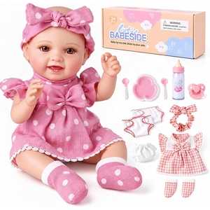 image:imageBABESIDE 12 Baby Doll Set with 2 Outfits Feeding Accessories amp Pacifier